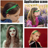 Wide Stretch Sparkling Headband, Elastic Sequin Headband, Hair Accessories for Girls, Green, 172x29x1.4mm