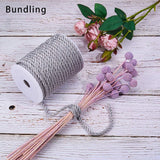 Polyester Cord, Twisted Cord, Silver, 5mm, about 18~19yards/roll(16.4m~17.3m/roll)