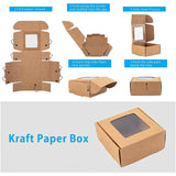 Kraft Paper Box, Square, BurlyWood, 65x65x30mm