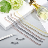 Doll Eyelashes Strips, Doll Eye Make Up Accessory, for Doll DIY Craft Making, Mixed Color, 195~200x8mm, 6 colors, 8strands/color, 48strands/box