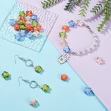 32Pcs 4 Colors Handmade Lampwork Beads, Flower, Mixed Color, 14.5~15x15~15.5x6.5~8mm, Hole: 1~1.2mm, 8pcs/color