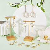 DIY Flower Earring Making Kit, Including Alloy & Plastic Pendants, Glass Pearl Beads, Iron Links Connectors, Brass Stud Earring Findings, White, 98Pcs/box