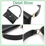 PU Leather Bag Strap, with Zinc Alloy Finding, for Bag Replacement Accessories, 34.1x3.4x0.3cm