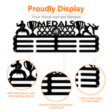 Taekwondo Theme Fashion Iron Medal Hanger Holder Display Wall Rack, with Screws, Trophy Pattern, 150x400mm