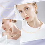 304 Stainless Steel Wire Wrap Collar Necklace for Women, Rigid Necklaces, Golden, 13.5~14cm