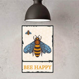 Rectangle Vintage Metal Iron Sign Poster, for Home Wall Decoration, Bees Pattern, 300x200x0.5mm