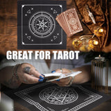 2 Sheets 2 Style Non-Woven Fabric Tarot Tablecloth for Divination, Tarot Card Pad, 12 Constellations Pendulum Tablecloth, Mixed Patterns, 500x500x0.5mm, 1 sheet/style