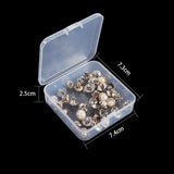 Plastic Shank Buttons, 1-Hole, Imitation Pearl Buttons, Mixed Shapes, White, 10.8x7.4x1.8cm, 96pcs/box