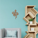 Creative Natural Wooden Wall Hanging Decoration, Wall Art Ornament, with Hook Hanger, Snake Pattern, 200x300x6mm