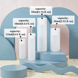 50ml Transparent PE Plastic Flip Top Cap Bottles, with PP Plastic Screw Lid, for Lotion, Shampoo, Cream, White, 104.5x30mm