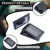 Rectangle Foldable Creative Cardboard Boxes, Gift Boxes, with PVC Visible Window, Black, 10.5x1.5x19.8cm