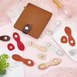 12Pcs 6 Colors PU Imitation Leather Sew on Bag Snap Buckle, Purse Tab Closure, with Iron Snap Button, Mixed Color, 8x2.2x0.7cm, Hole: 1.8mm, 2pcs/color
