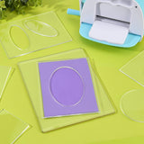 Transparent Acrylic Plate Sets, Rectangle with Hollow Pattern, Clear, 152.4x114.3x2.86mm, Inner Diameter: 38~108x83~89mm, 4pcs/set