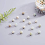 Natural Flower Amazonite Beads, Round, with Plastic Containers, 8mm, Hole: 1mm