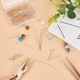 200Pcs 20 Styles Brass Ball Head Pins, Mixed Color, 20~50.5mm, Head: 1.8~2mm, Pin: 0.5mm, 24 Gauge, 10 pcs/style