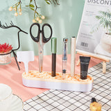 Portable Silicone Makeup Brush Holder, Cosmetic Organize, Orange, 21x5.1x3.4cm
