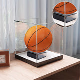 Acrylic Round Ball Display Stand, Sports Ball Stand Holder, for Football, Basketball, Soccer Storage, Black, 11x11x5.1cm, Inner Diameter: 8cm