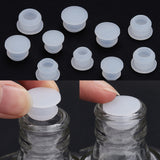 24Pcs 4 Style Silicone Bottle Seal Plug, Reusable Replacement Bottle Stopper, White, 13~16x10mm, pin: 9~12mm, 6pcs/style