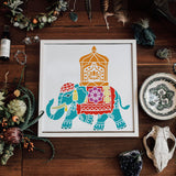 PET Hollow Out Drawing Painting Stencils, for DIY Scrapbook, Photo Album, Elephant, 30x30cm