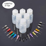 Plastic Fluid Precision Blunt Needle Dispense Tips, Plastic Injection Syringe(without needle) and Stainless Steel Fluid Precision Blunt Needle Dispense Tips, Mixed Color, 6.8x5.2x1.1cm
