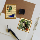 4Pcs 4 Styles PVC Stamp, for DIY Scrapbooking, Bird, 55x55mm, 1pc/style