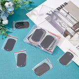 Aluminium Big Pendants, Pet Tag, Rectangle with Round Corner, Black, 50x29x1mm, Hole: 3.5mm, 30pcs/box