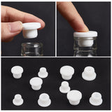 30Pcs 5 Styles Silicone Bottle Seal Plug, Reusable Replacement Bottle Stopper, Flat Round, White, 14~20x9~13mm, 6pcs/style