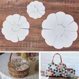 Paper Quilting Templates, English Paper Piecing, DIY Patchwork Sewing Crafts, Flower, White, 6bags/set