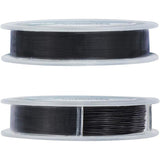 Tiger Tail Wire, 304 Stainless Steel Wire, Black, 0.5mm, about 98.42 Feet(30m)/roll