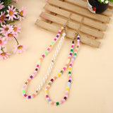 Handmade 610Pcs 10 Strands Polymer Clay Bead Strands, Column, Colorful, 6.5x6mm, Hole: 1.2mm, about 61pcs/strand, 15.75''(40cm)