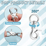 20Pcs Zinc Alloy Swivel Lobster Claw Clasps, Swivel Snap Hook, Platinum, 47x22x7mm, Hole: 13x9mm