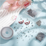 DIY Beading Jewelry Making Finding Kit, Include Brass Crimp Beads, 304 Stainless Steel Bead Tips, Lobster Claw Clasps, Jump Rings, Tiger Tail Wire, Stainless Steel Color, Wire: 0.5mm, 60M/set