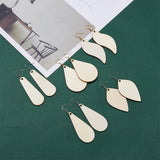 DIY Earring Making, with Unfinished Blank Poplar Wood Big Pendants, Brass Earring Hooks and Iron Jump Rings, BurlyWood