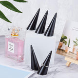 Acrylic Cone Shaped Finger Ring Display Stands, Black, 2.62x2.43x6.9cm
