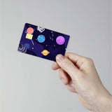 PVC Plastic Waterproof Card Stickers, Self-adhesion Card Skin for Bank Card Decor, Rectangle, Planet, 186.3x137.3mm