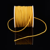 Elastic Cord, Polyester Outside and Latex Core, Gold, 2mm, about 54.68 yards(50m)/roll, 1roll/box