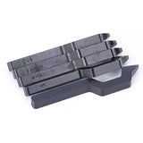 45# Steel Jewelry Puncher, Bent Handle, Black, 78.5x14x6mm, Stamp: 1.2x2~3mm, 5pcs/set