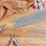 40Pcs 4 Style  Iron Spiral Corset Boning Stay, Modeling Sticks, Platinum, 148~402x5.5x2mm, 10pcs/style