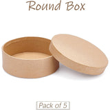 Kraft Cardboard Paper Jewelry Gift Boxes, Flat Round, BurlyWood, 65x27mm