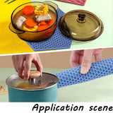 4Pcs 4 Colors Honeycomb Pattern Silicone Hot Pads, for Hot Dishes, Heat Resistant Heat Insulation Pad, Kitchen Tool with 1Pc Iron Beading Tweezers, Mixed Color, 180x155x6mm, Hole: 11mm