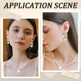 10PCS Alloy with Acrylic Imitation Pearl Pendants, Heart, Long-Lasting Plated, Real 18K Gold Plated, 17x16x6mm, Hole: 2mm