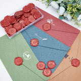 60Pcs 3 Style Adhesive Wax Seal Stickers, For Envelope Seal, Flower Pattern, 30.8x30.8x2.2mm, 20pcs/style