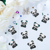 18Pcs 3 Colors Panda Silicone Beads, DIY Nursing Necklaces and Bracelets Making, Chewing Pendants For Teethers, Mixed Color, 28.5x24x6.5mm, Hole: 2mm, 6pcs/color