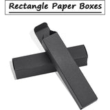 Paper Cardboard Boxes, Essential Oil Packing Box, Gift Box, Rectangle, Black, 14.1x3.1x3.1cm, Unfold: 22.4x6x0.15cm