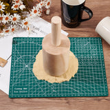 Wood Cup Molds, Cup Anvil, Porcelain Ceramic Clay Cup Shaping Tool, Wheat, 22x8cm