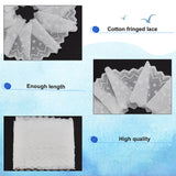 Flat Hollow Cotton Lace Trim, Wavy Edged Ribbon, Garment Accessories, White, 5-1/8 inch(130mm)