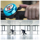I Love My Bike Alloy Bicycle Bells, with Plastic Finding & Resin Sticker, Bicycle Accessories, Round, Dodger Blue, 54x69x53mm