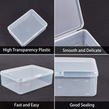 Plastic Bead Containers, Rectangle, Clear, 14.4x10.8x4.75cm, Inner Diameter: 13.9x10cm