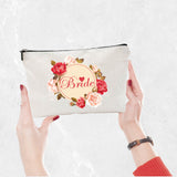 12# Cotton-polyester Bag, Stroage Bag, Rectangle, Flower Pattern, 18x25cm