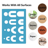 Acrylic Earring Handwork Template, Card Leather Cutting Stencils, Deep Sky Blue, Geometric Pattern, 130x90x2mm, 2pcs/set